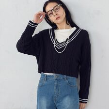 チルデン 深Ｖネックニット