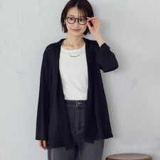 【接触冷感･UVカット･防シワ】夏定番の着流しカーディガン