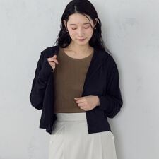 【接触冷感･UVカット･防シワ】着流しフーディ