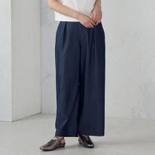 デニムライク ワイドパンツ/セットアップ対応