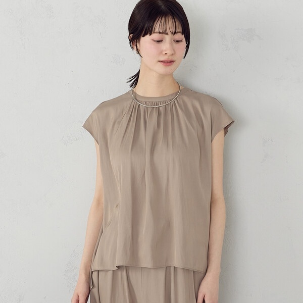 ★新品★ICB とろみブラウス パンツ セットアップ 4 M カットソー ② ゆるっとろみ ブラウス/セットアップ対応 | コムサイズム(COMME CA ISM