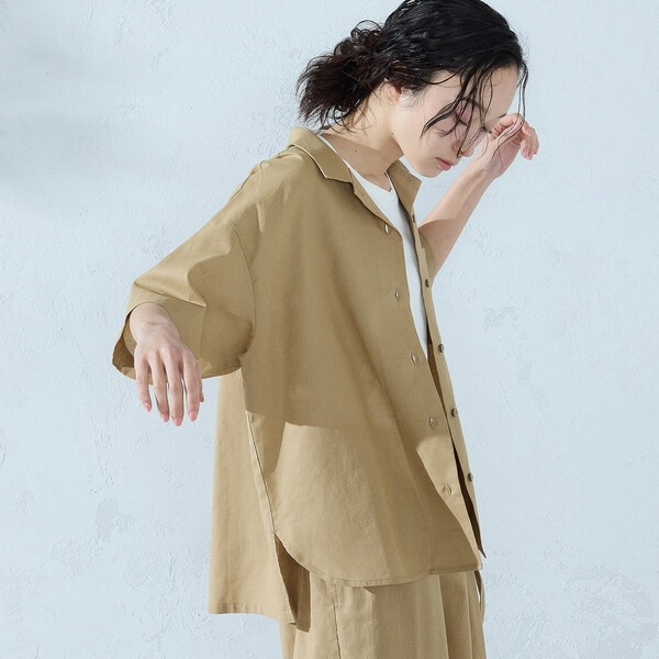 コットンリネン 半袖シャツ/セットアップ対応 | コムサイズム(COMME CA