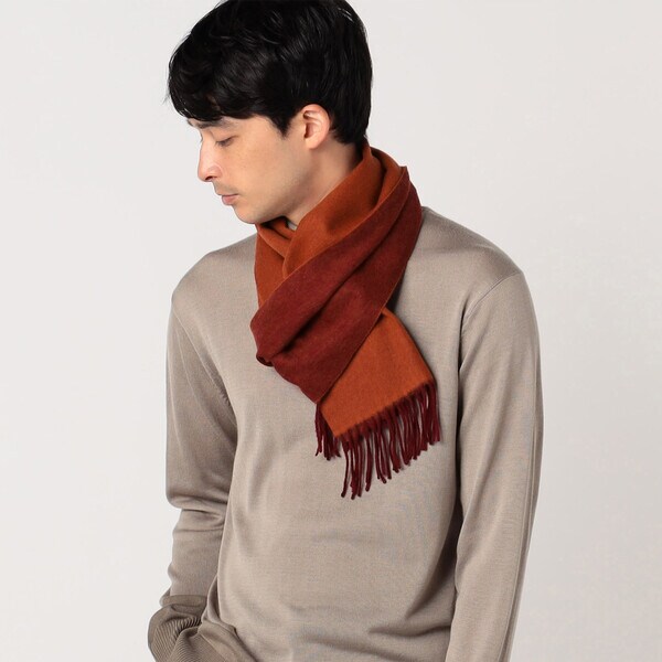 リバーシブル】 ウールカシミヤ マフラー | コムサイズム(COMME CA ISM