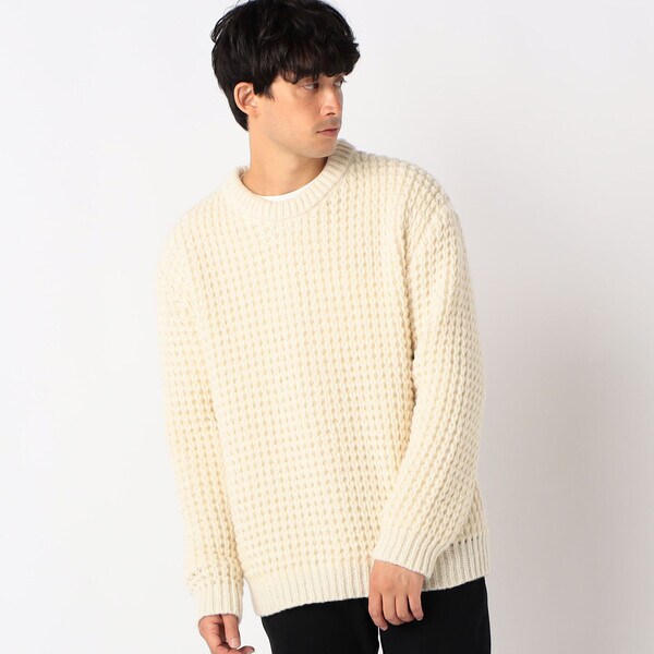 ワッフル編み クルーネックニット | コムサイズム(COMME CA ISM