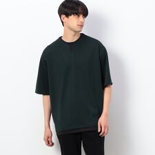フェイクレイヤード キーネックＴシャツ