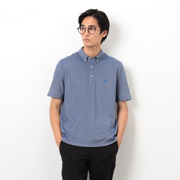 kerog　ハニカム織りネイビー ポロシャツ L メンズ ポロシャツ (青色・ネイビー・ブルー系) の一覧 （4