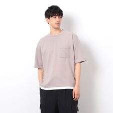 半袖 フェイクレイヤード クルーネックＴシャツ