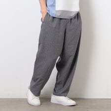 【セットアップ対応】ライトウエイト ポリエステル ワイドバルーンパンツ
