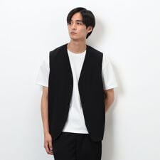 【セットアップ対応】ポリエステル 楊柳 ジレ
