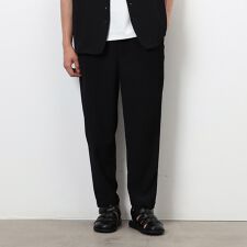 【セットアップ対応】ポリエステル 楊柳 ワイドテーパードパンツ
