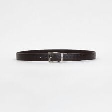 【リバーシブル】市松大柄×サフィアーノ型押し ベルト