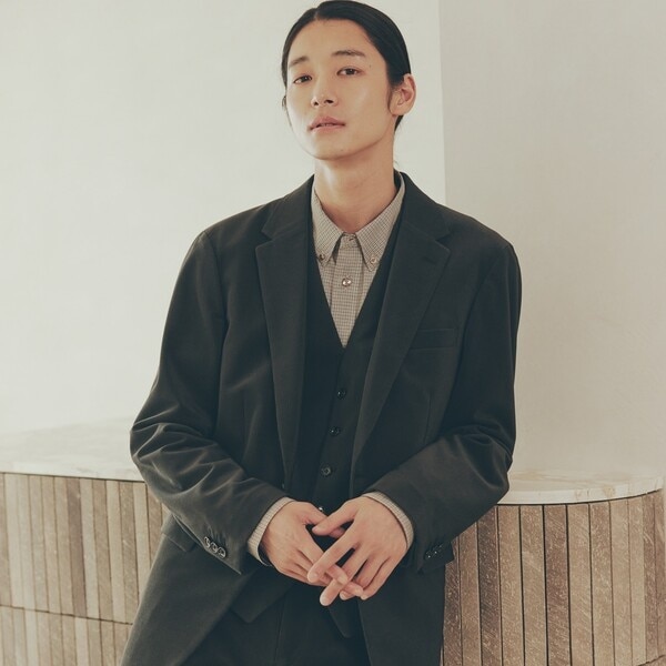 ウォッシャブル リサイクル かすりチェック トロ ダブル セットアップ コムサイズム COMME CA ISM 【セットアップ対応】ウォッシャブル