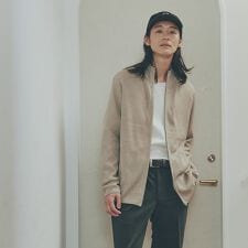 コムサイズム(COMME CA ISM)の日本の色 リブＺＩＰカーディガン