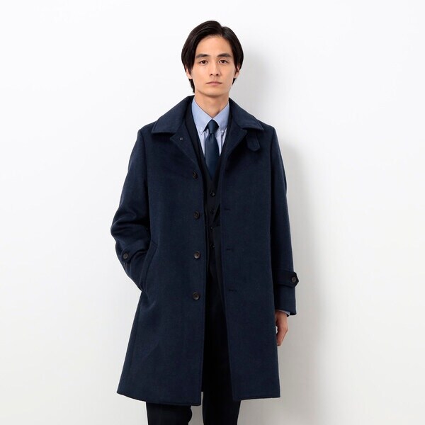 ハイブリッド ウールビーバー ステンカラーコート