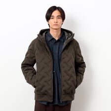 シームレスダウン フード ブルゾン