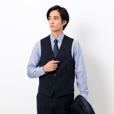 コムサイズム(COMME CA ISM)の【セットアップ対応】ポリエステル ウール ギャバ ベスト