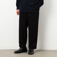 【スマートベーシックパンツ】ハイテンション 裏起毛 ワンタック ワイド テーパード パンツ