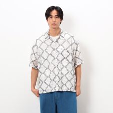 コムサイズム(COMME CA ISM)のクロシェ風編み レースシャツ