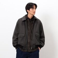 コムサイズム(COMME CA ISM)のジャージー ツイード ジップブルゾン