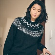 フェアアイル柄 シャギーニット