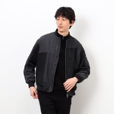 パッチワーク ツイード MA-1ブルゾン