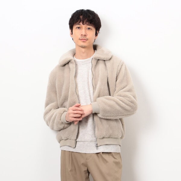 DRAWER ポリエステルコットンフードブルゾン Drawer ドゥロワーFALL1 ポリエステルコットン フードブルゾン