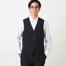 【セットアップ対応】ポリエステル ウール トロピカル ベスト