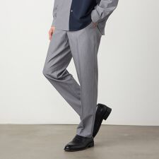 【セットアップ対応】ウールライク テーパードスラックス