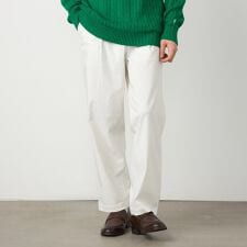 【スマートベーシックパンツ】ハイテンションツイル ワイドテーパードパンツ