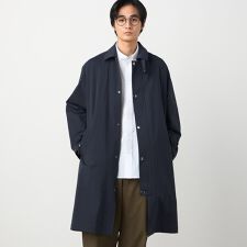 コットンナイロンストレッチ ステンカラーコート