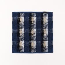 カラーブロックチェック柄 タオルハンカチ
