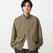 【セットアップ対応】EVALET  ポリエステル ブッチャー スイングトップ ブルゾン