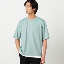 【吸水速乾】フェイクレイヤードTシャツ