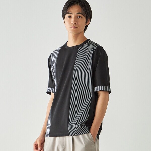 ストライプ ブロッキングTシャツ | コムサイズム(COMME CA ISM
