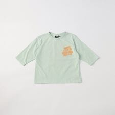 7分袖プリントTシャツ