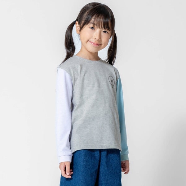 サークルプリント長袖Tシャツ