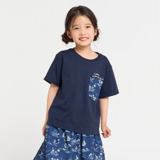 マリンアロハ柄ポケット 半袖Tシャツ