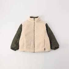 【オンライン限定カラー:ブラック】リバーシブル キルト×ボア ブルゾン