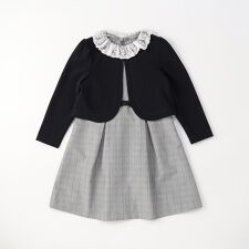 【セットアイテム】レース襟付きドレス×ボレロ(140-160cm)