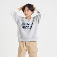 コムサイズム(COMME CA ISM)のフロッキープリント 配色トレーナー