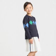 アーガイル長袖Tシャツ