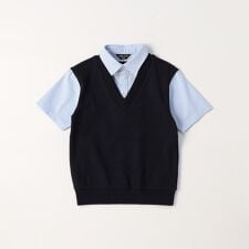 フェイクレイヤード 半袖シャツ(140-160cm)