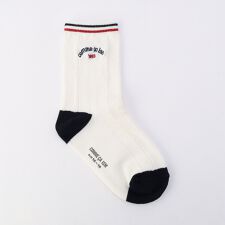 ラウンドロゴ刺繍 クルーソックス