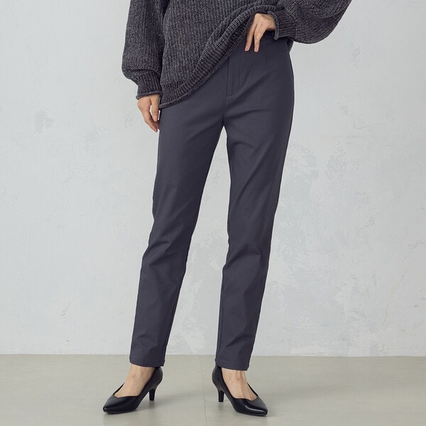 【美しいベーシックパンツ】　裏起毛　ハイテンションパンツ