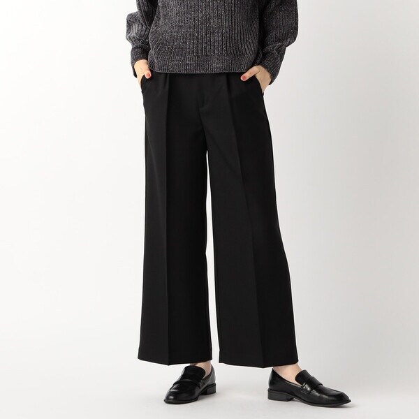 シャンブレー センタープレス ワイドパンツ | コムサモデルズ(comme ca