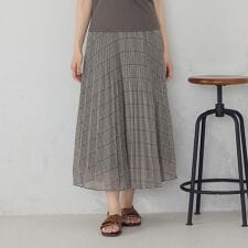 シフォンジョーゼット アシンメトリープリーツ スカート