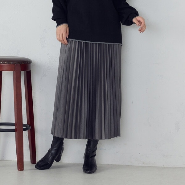 エンボス加工プリーツスカート | コムサモデルズ(comme ca models