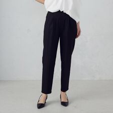 【美しいベーシックパンツ】ストレッチツイル テーパードパンツ