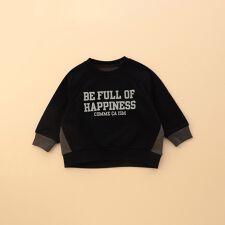 コムサイズム(COMME CA ISM)のフロッキープリント 配色トレーナー(ベビーサイズ)