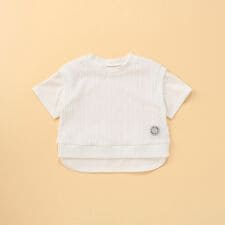 ケーブルジャカード フェイクレイヤード 半袖Tシャツ (ベビーサイズ)